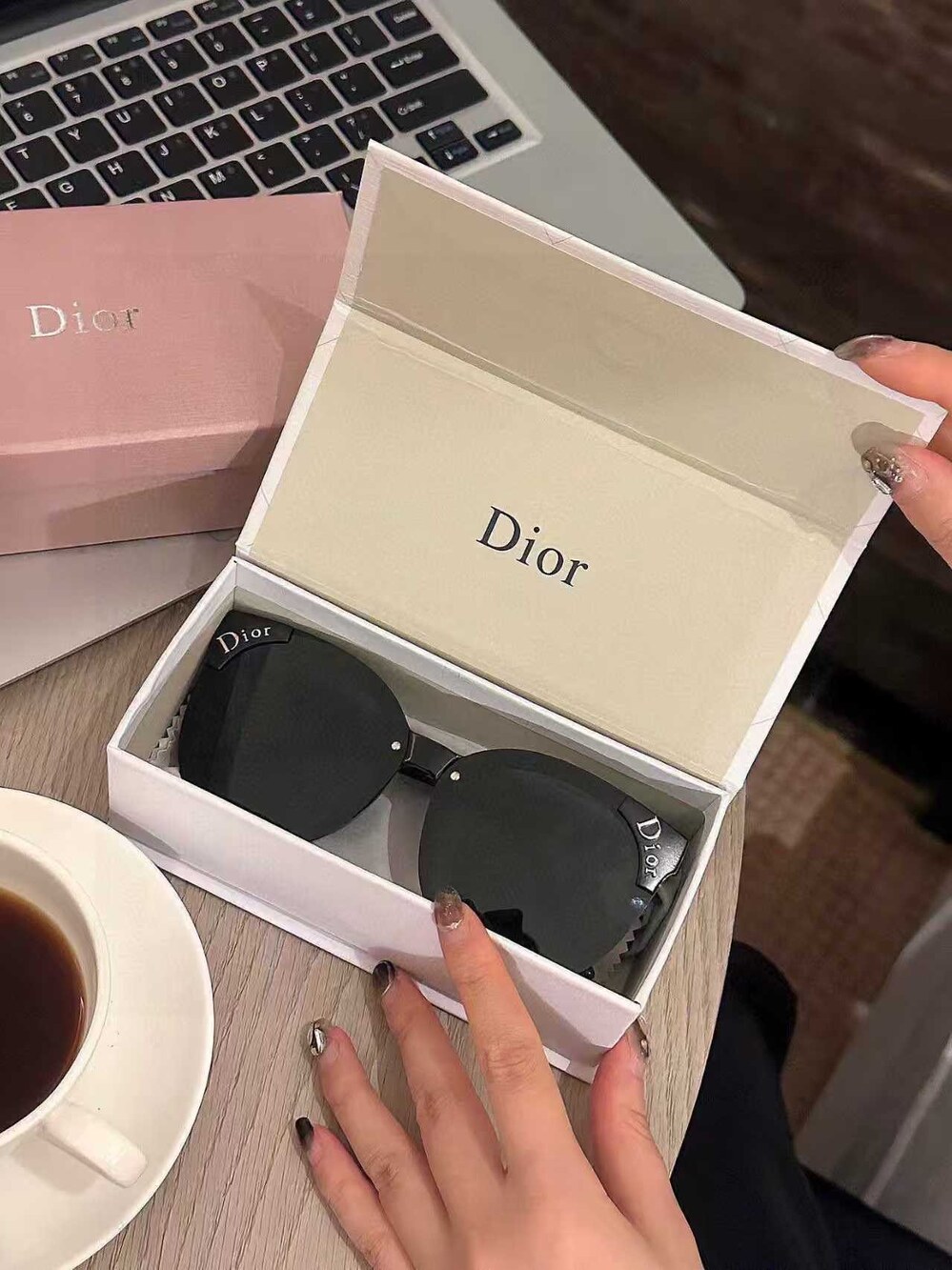 Dior Black Tinted Cat Eye Shades - Picture 3 of 4